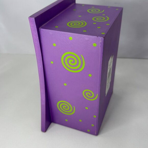 Novelty Girl Jewelry Trinket Box 3 Drawers Multicoloured Whimsical Wood 8 inches - Picture 5 of 9